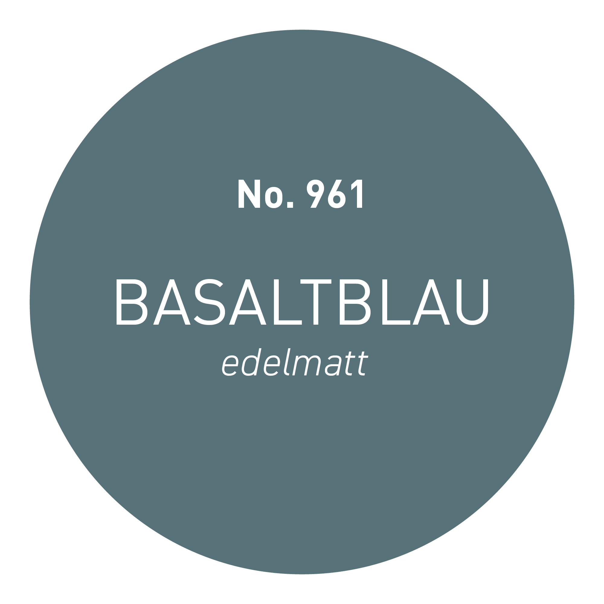Peinture murale mate (5L) Bleu Basalte 961 Classe d'abrasion humide 1 Collection Strong+