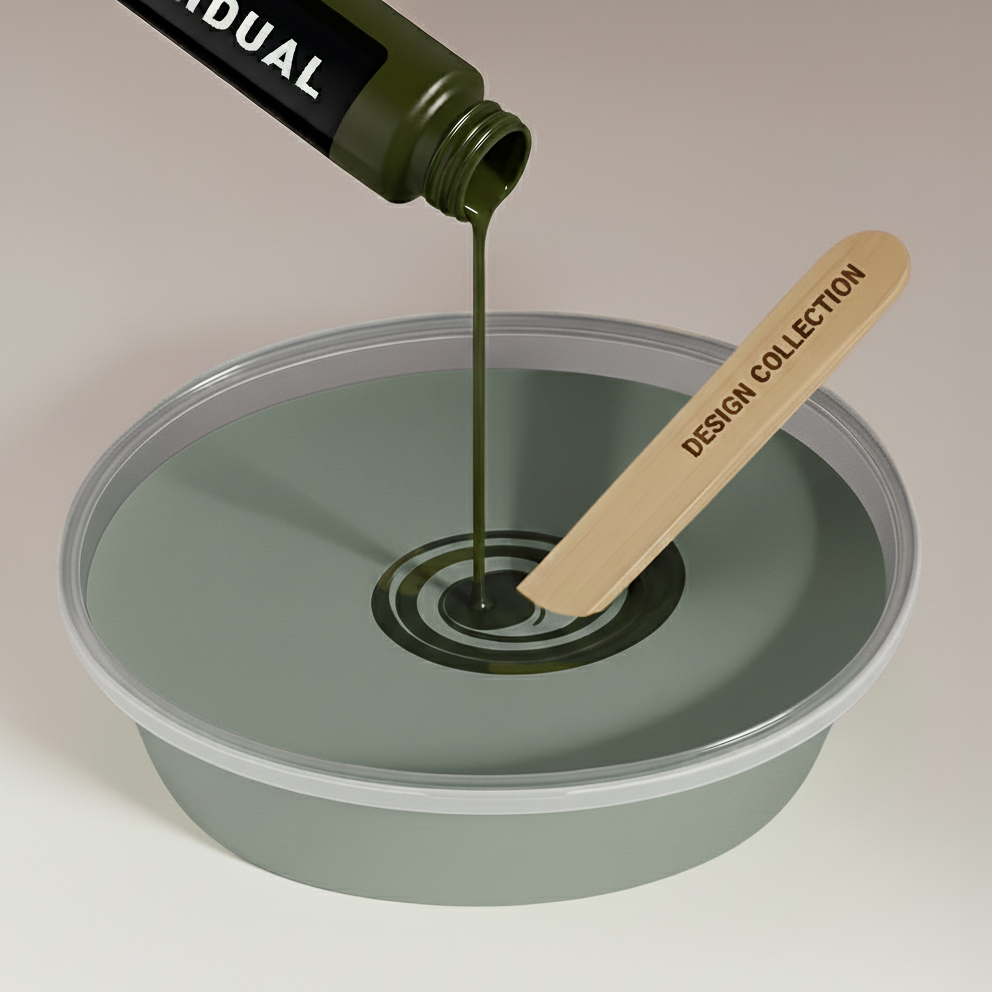 Peinture murale vert sauge atténué / vert gris n° 646.mix DC Individual