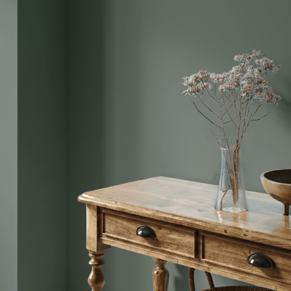 Peinture murale vert sauge atténué / vert gris n° 646.mix DC Individual