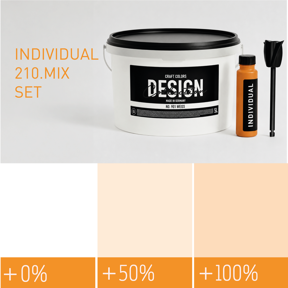 Peinture murale abricot clair n° 210.mix Individual (5,25 L) mat élégant