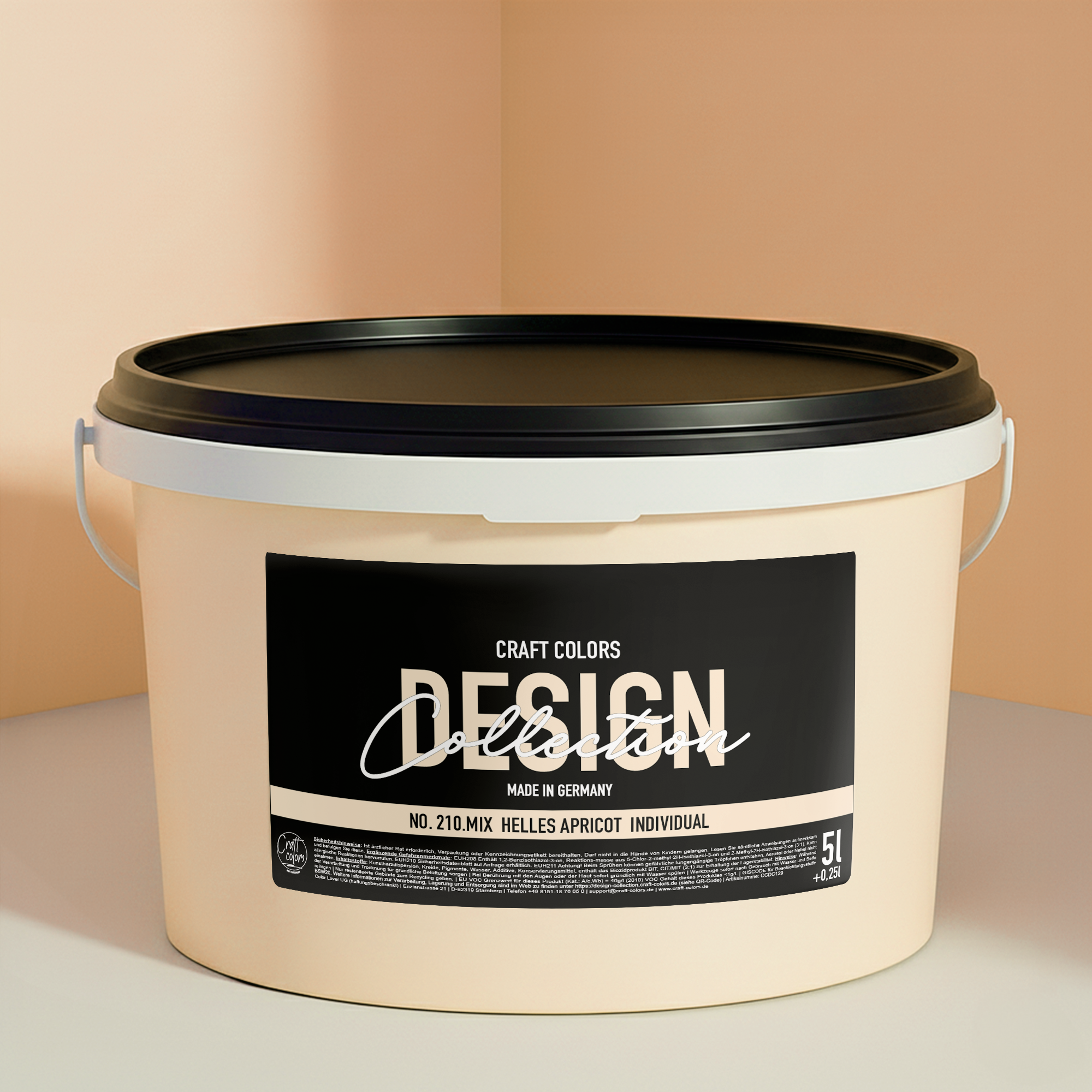 Peinture murale abricot clair n° 210.mix DC Individual