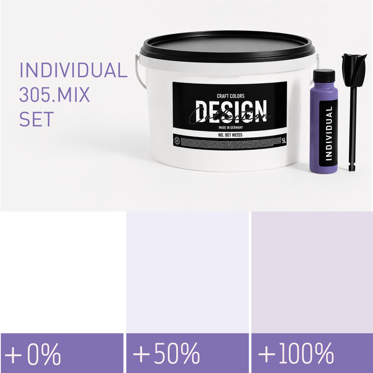 Peinture murale Lilas clair n° 305.mix Individual (5,25 L) mat velouté