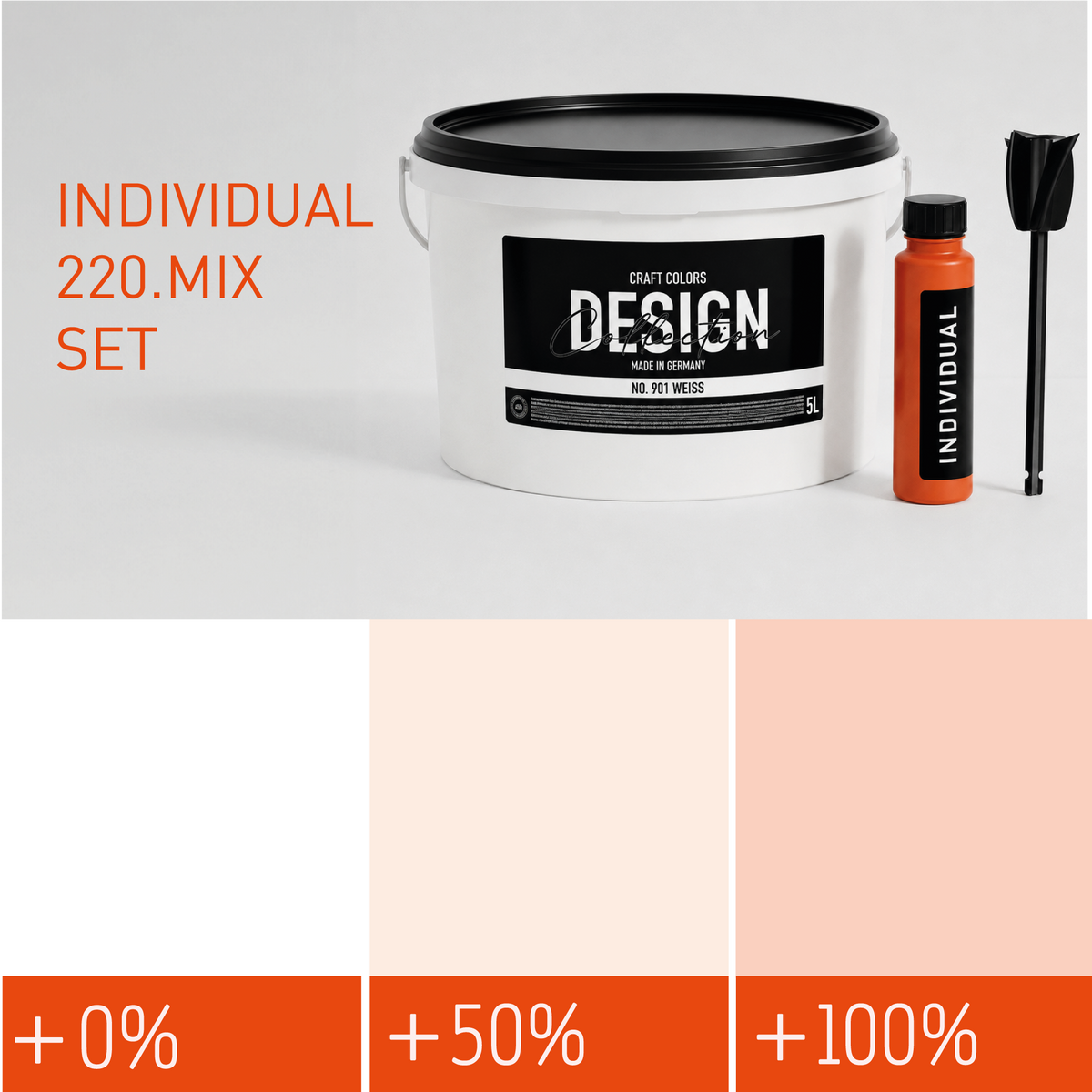 Peinture murale saumon clair N° 220.mix Individual (5,25 L) mat velouté