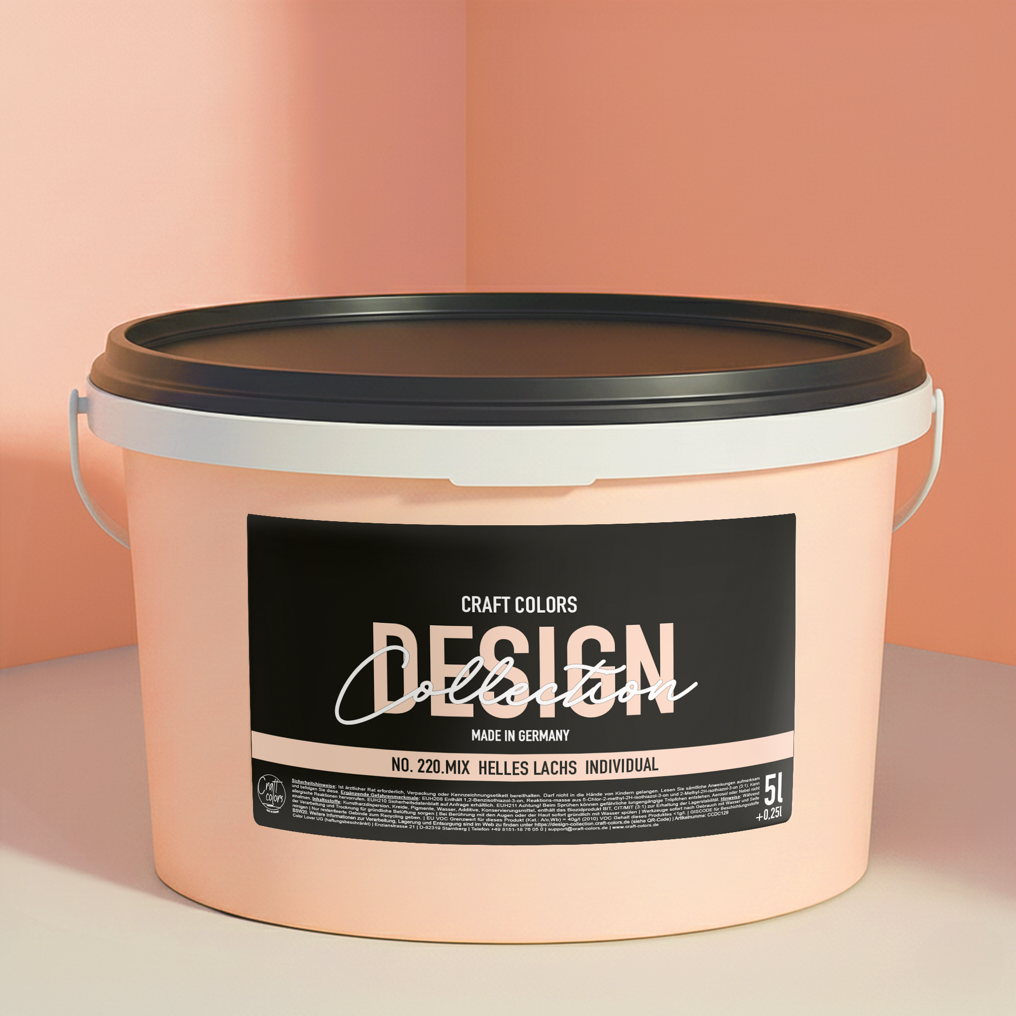 Peinture murale saumon clair n° 220.mix DC Individual