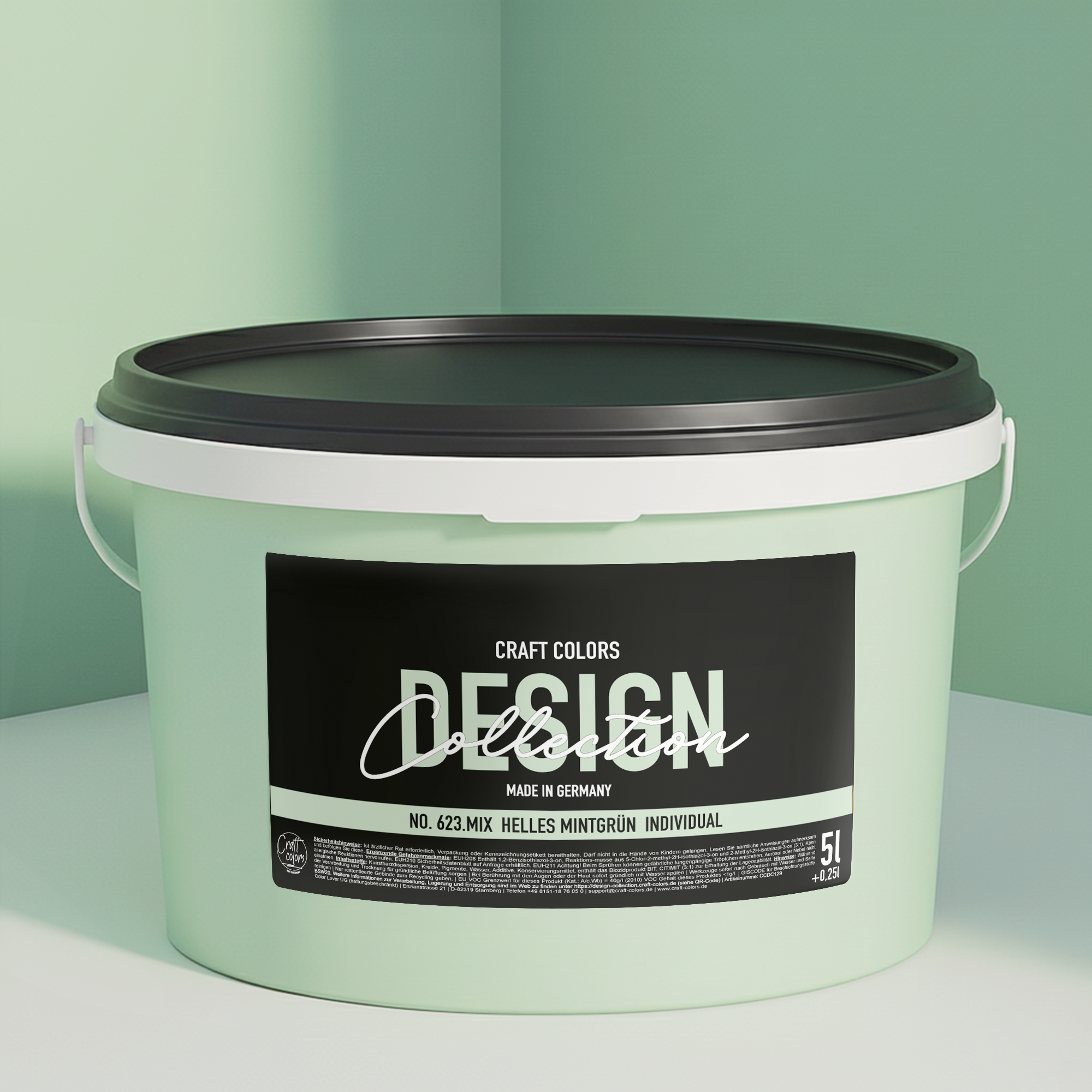 Peinture murale Vert menthe clair n° VP901-808 Collection Design
