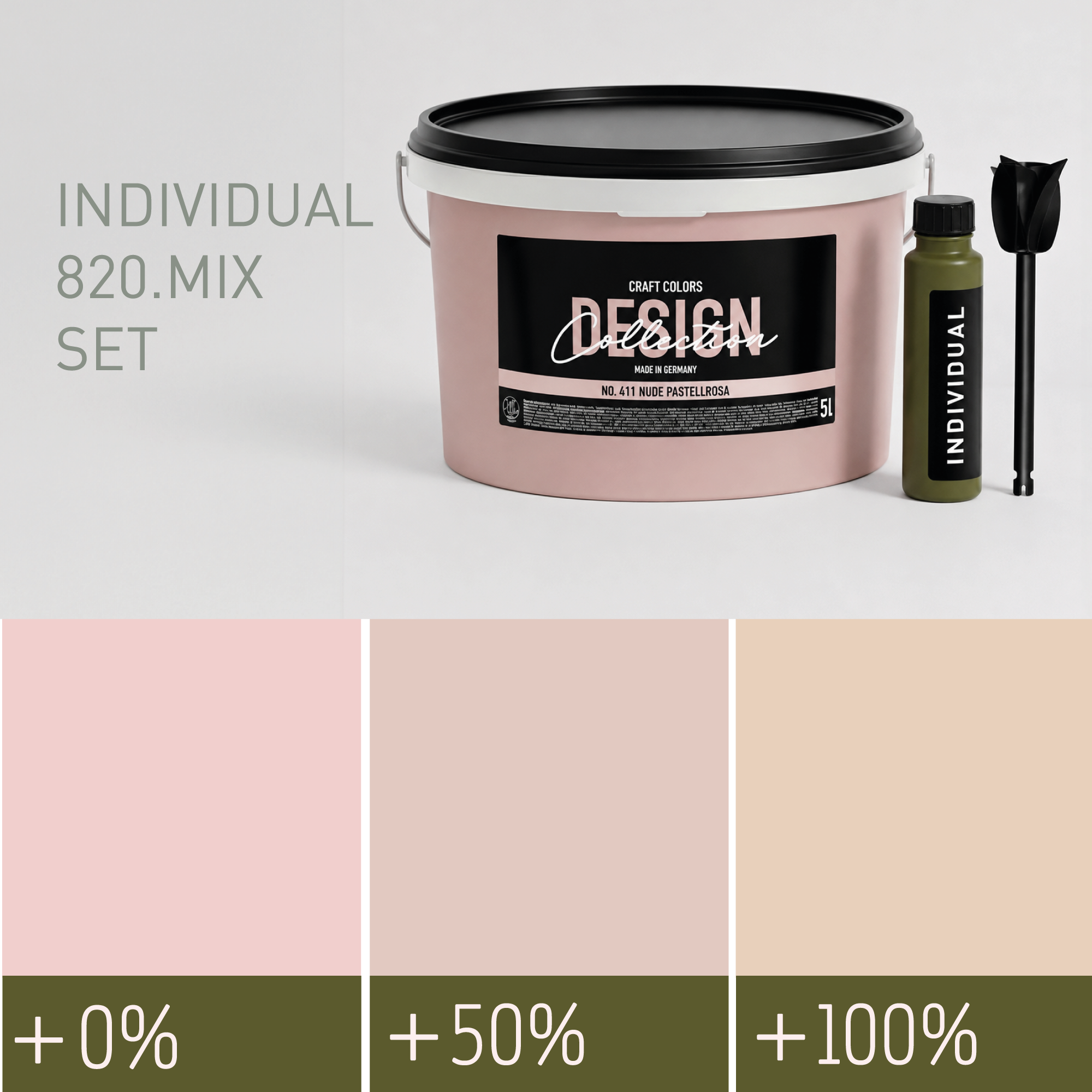 Peinture murale poudre claire No. 820.mix Individual (5,25 L) mat velouté