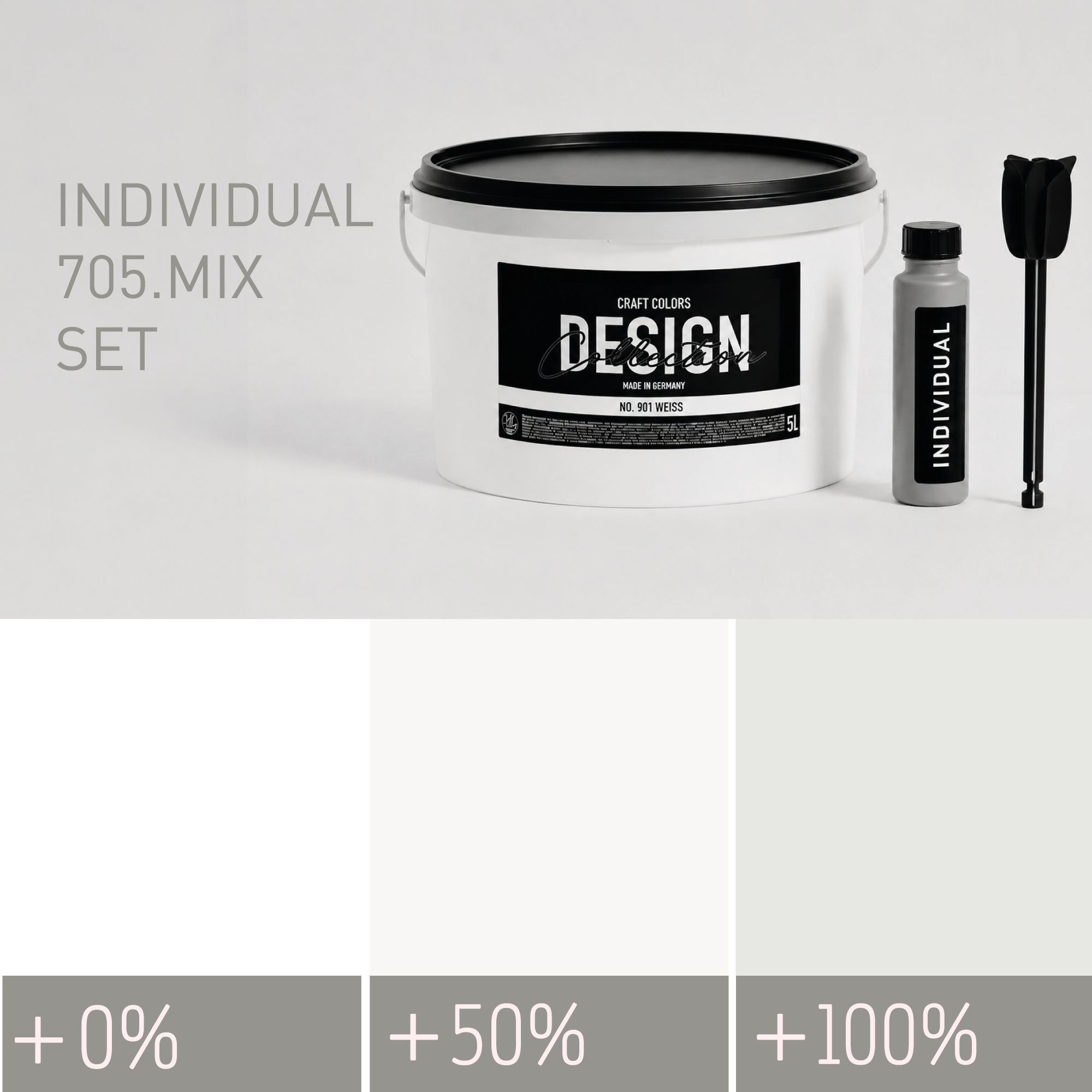 Peinture murale Blanc perle N° 705.mix sur mesure (5,25 L) mat élégant