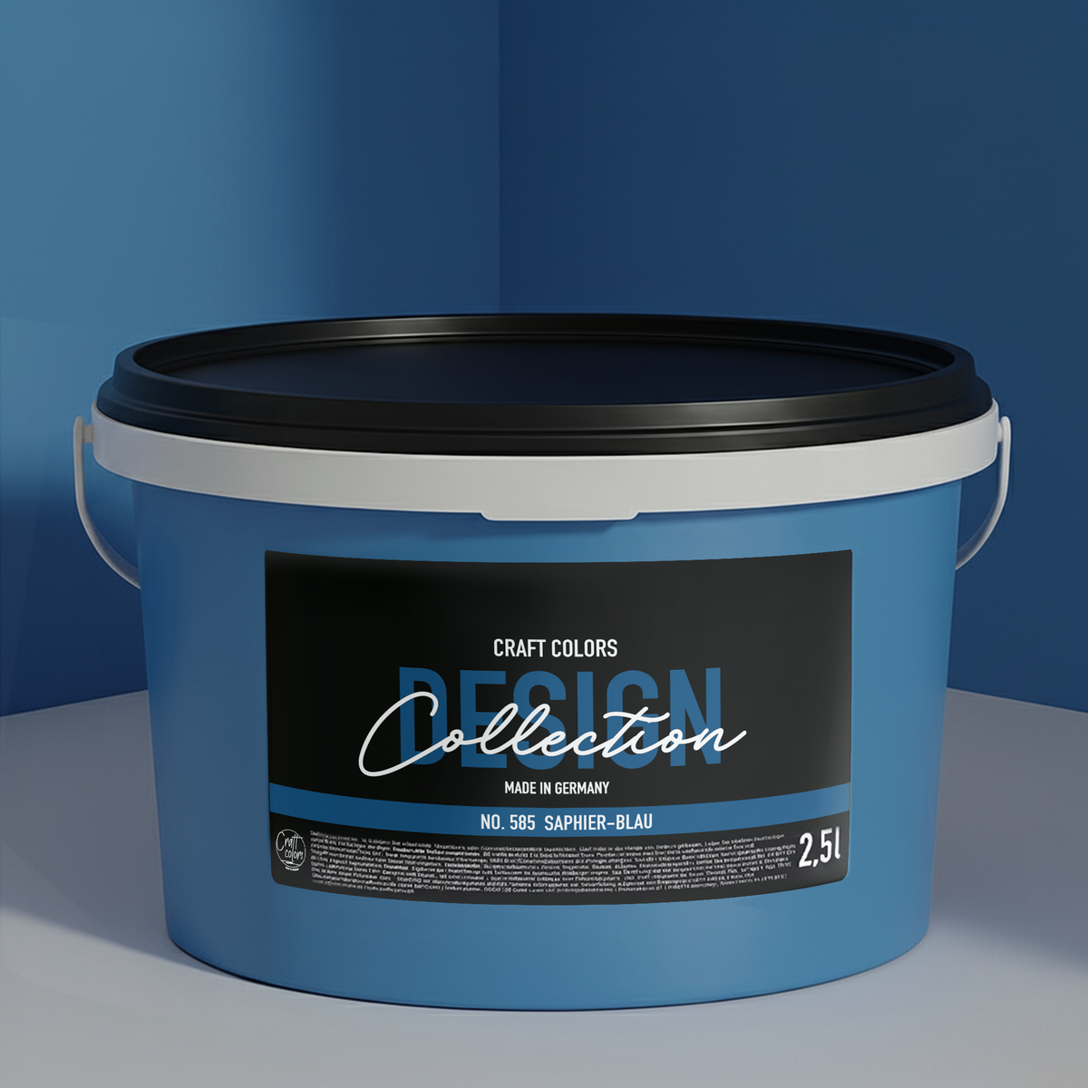 Peinture murale saphir bleu n° 353 Design Collection mat élégant