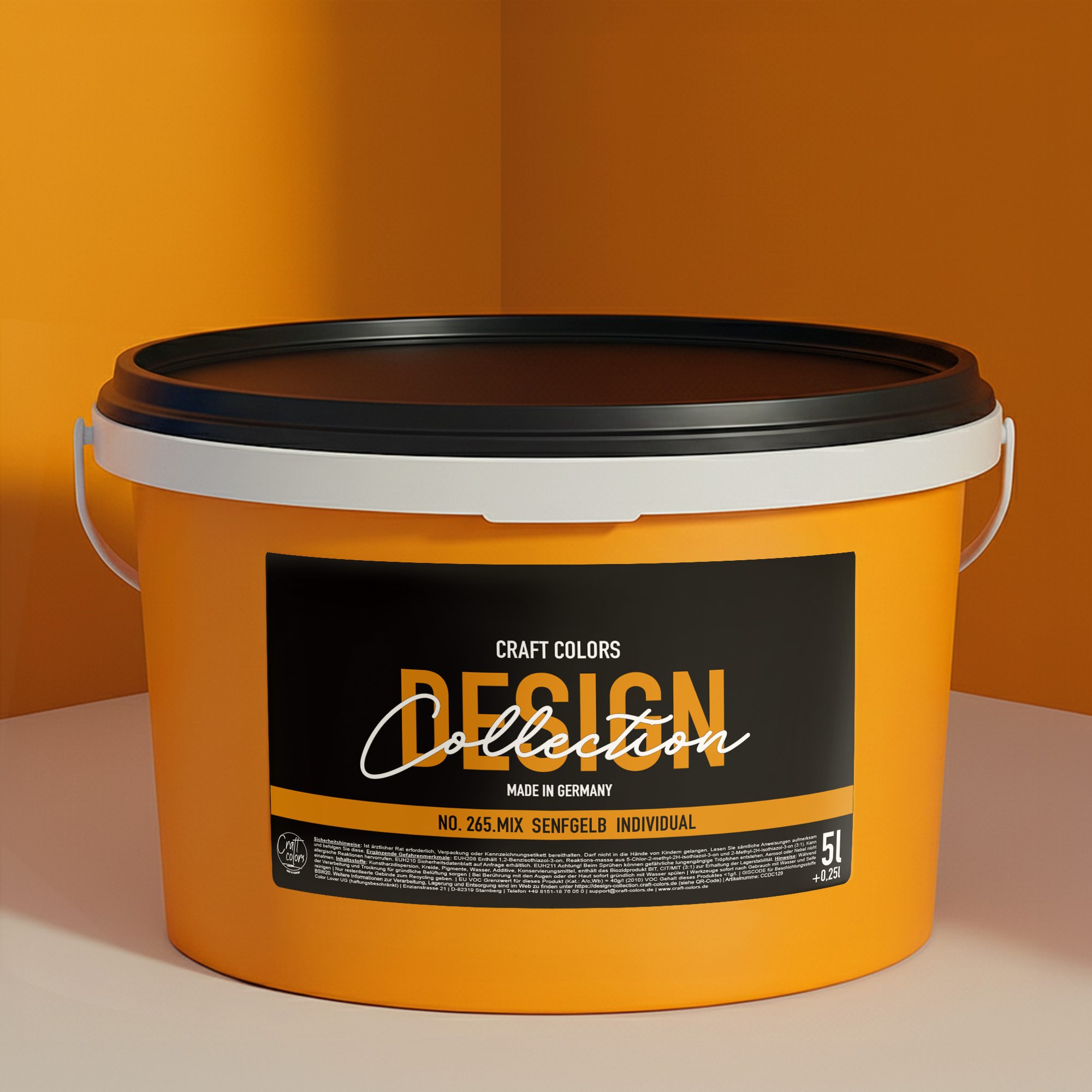 Peinture murale jaune moutarde n° 265.mix DC Individual