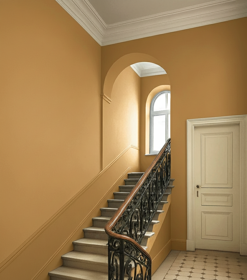 Peinture murale Jaune Grès n° 959 Strong+ (5 L) Classe d'abrasion humide 1