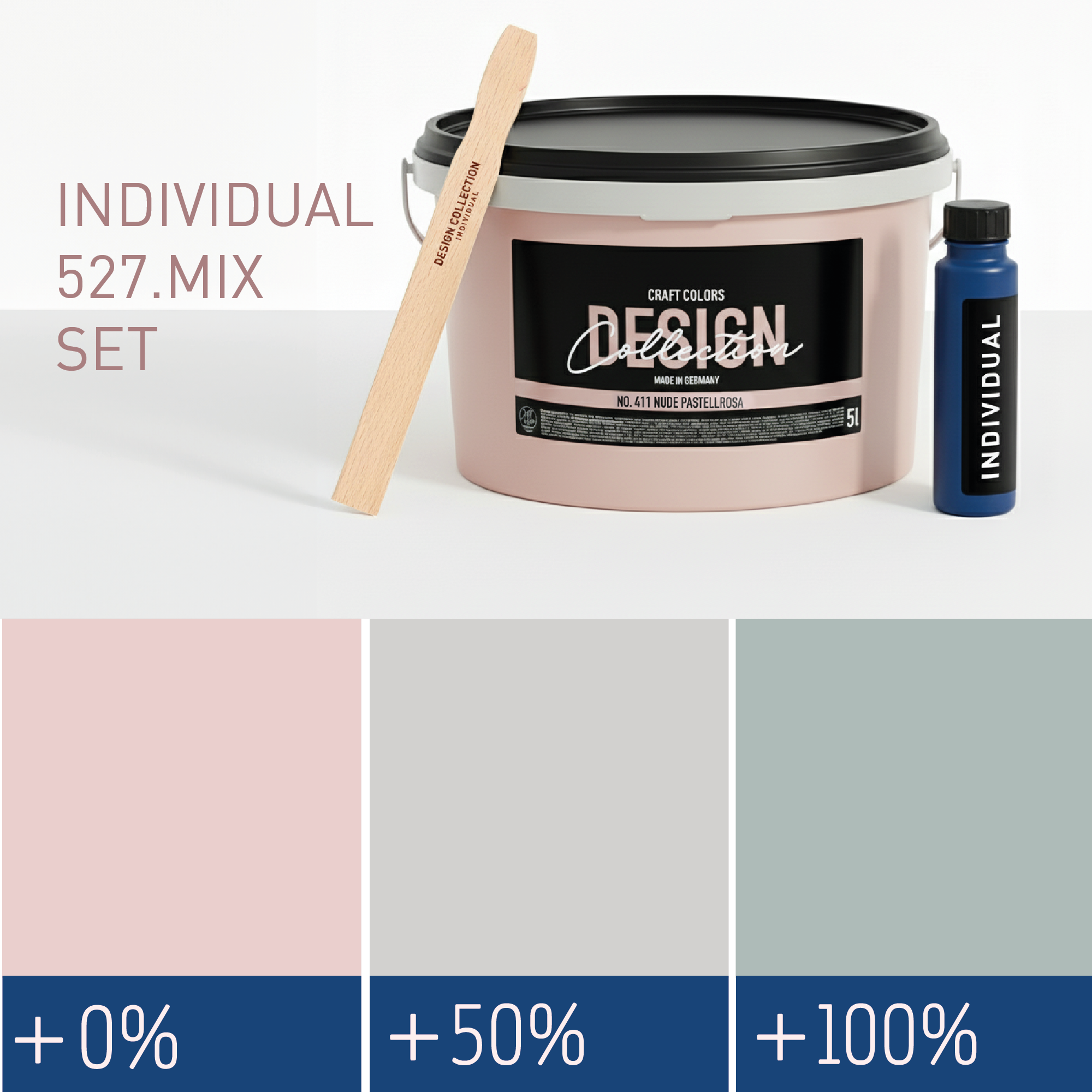 Peinture murale gris tourterelle gris-bleu n° 527.mix DC Individual