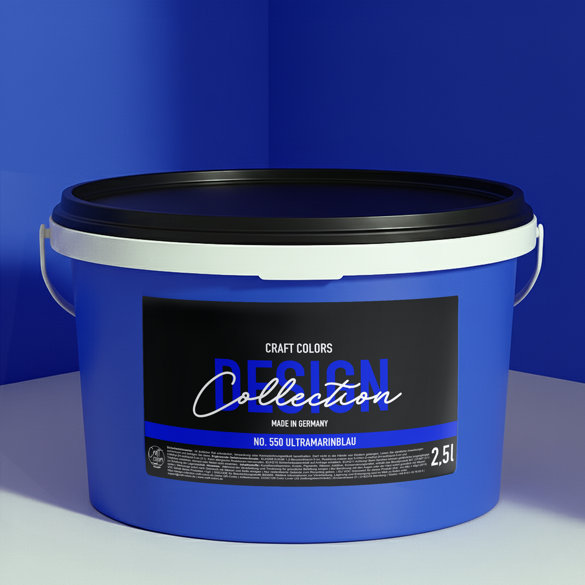 Peinture murale Bleu outremer n° 536 Collection Design