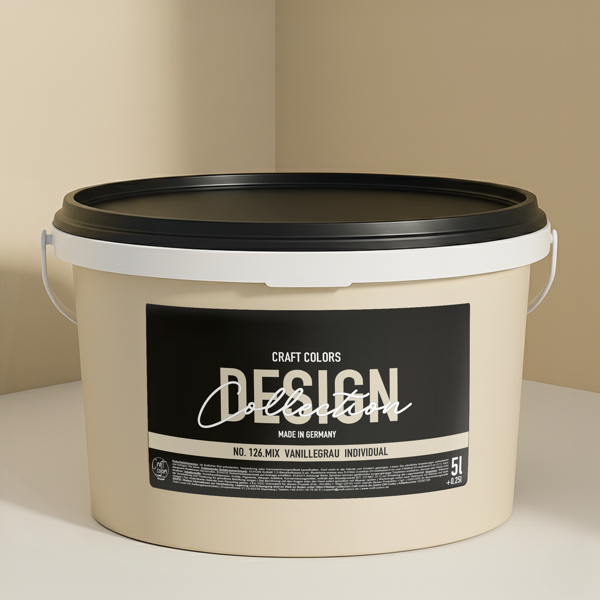 Peinture murale gris vanille doux n° 126.mix DC Individual