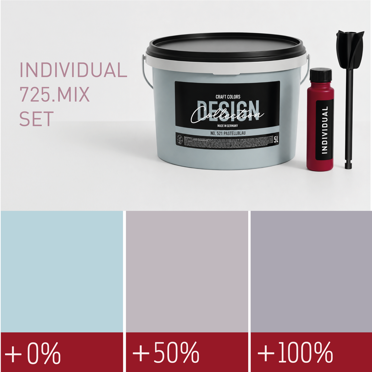 Peinture murale gris-violet doux n° 725.mix Individual (5,25 L) mat élégant